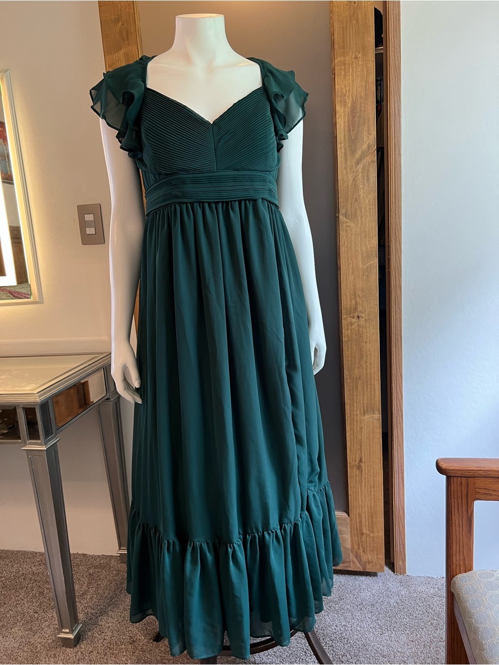 Birdy Grey Michelle Dress Chiffon Esmerald - Picture 4 of 16